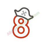 Number eight applique