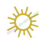 Sun applique - Alldayembroidery.com
