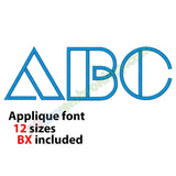Applique embroidery font