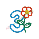 Number 3 applique