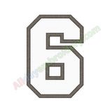 Number six applique