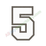 Number five applique