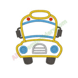 School bus applique - Alldayembroidery.com