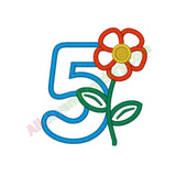 Number 5 applique