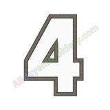 Number four applique