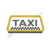 Taxi sign applique - Alldayembroidery.com