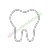 Tooth applique - Alldayembroidery.com