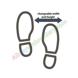 Shoe print applique - Alldayembroidery.com