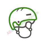 Sport helmet applique - Alldayembroidery.com