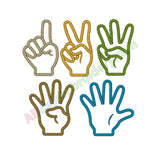 Hand numbers applique