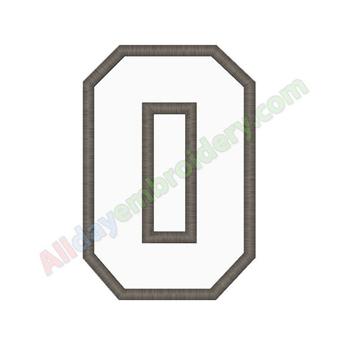 Number zero machine embroidery design. Applique design ...