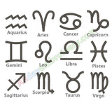 Zodiac signs SET - Alldayembroidery.com