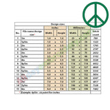 Peace symbol embroidery